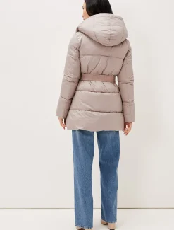 Brae Belted Puffer Knit Coat