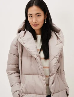 Brae Belted Puffer Knit Coat