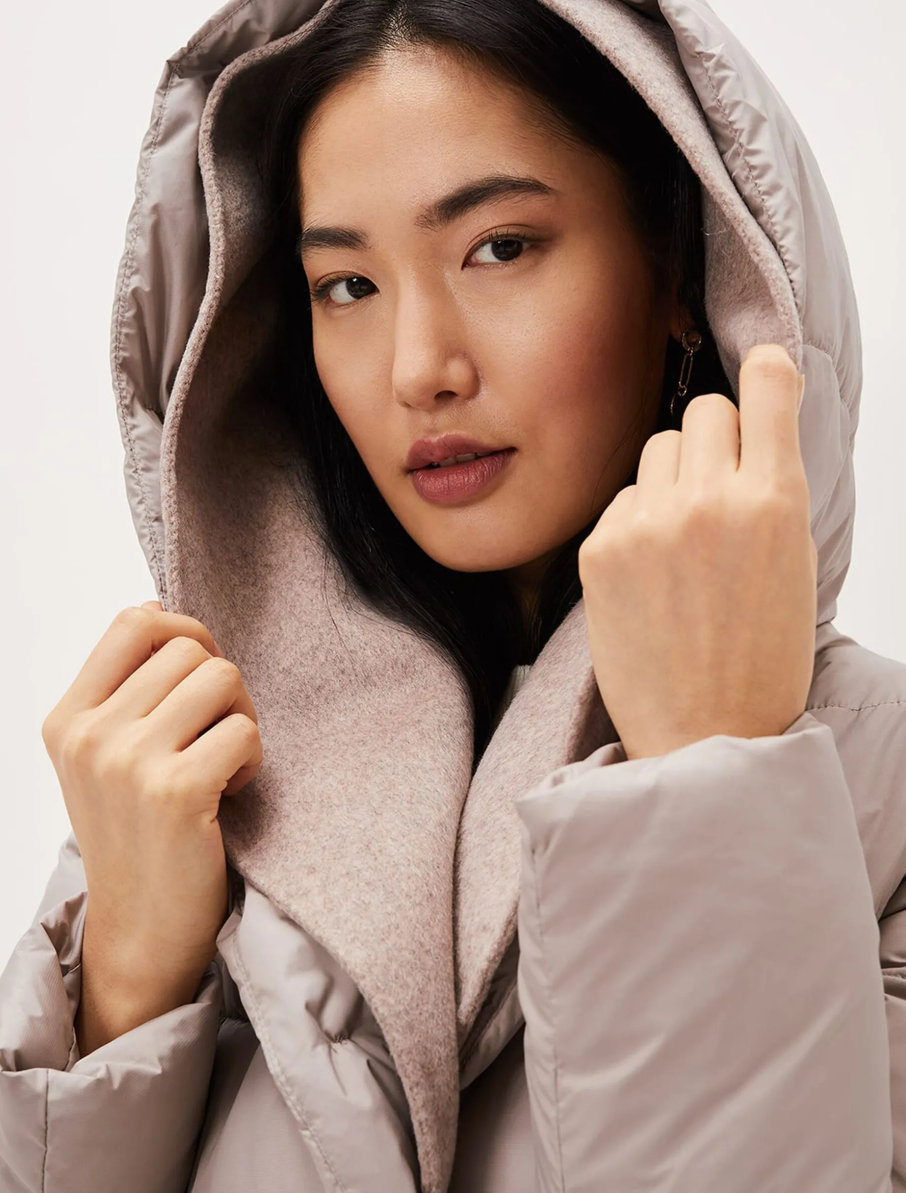 Brae Belted Puffer Knit Coat