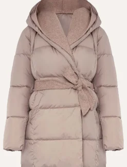 Brae Belted Puffer Knit Coat