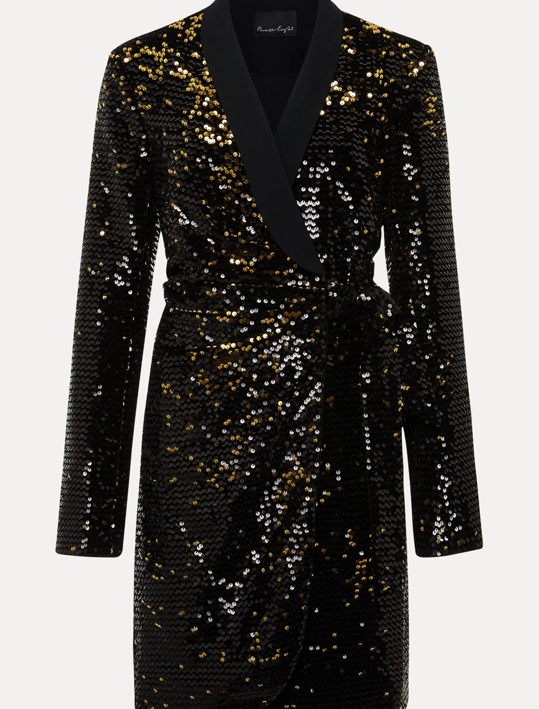 Brea Wrap Tuxe Sequin Dress