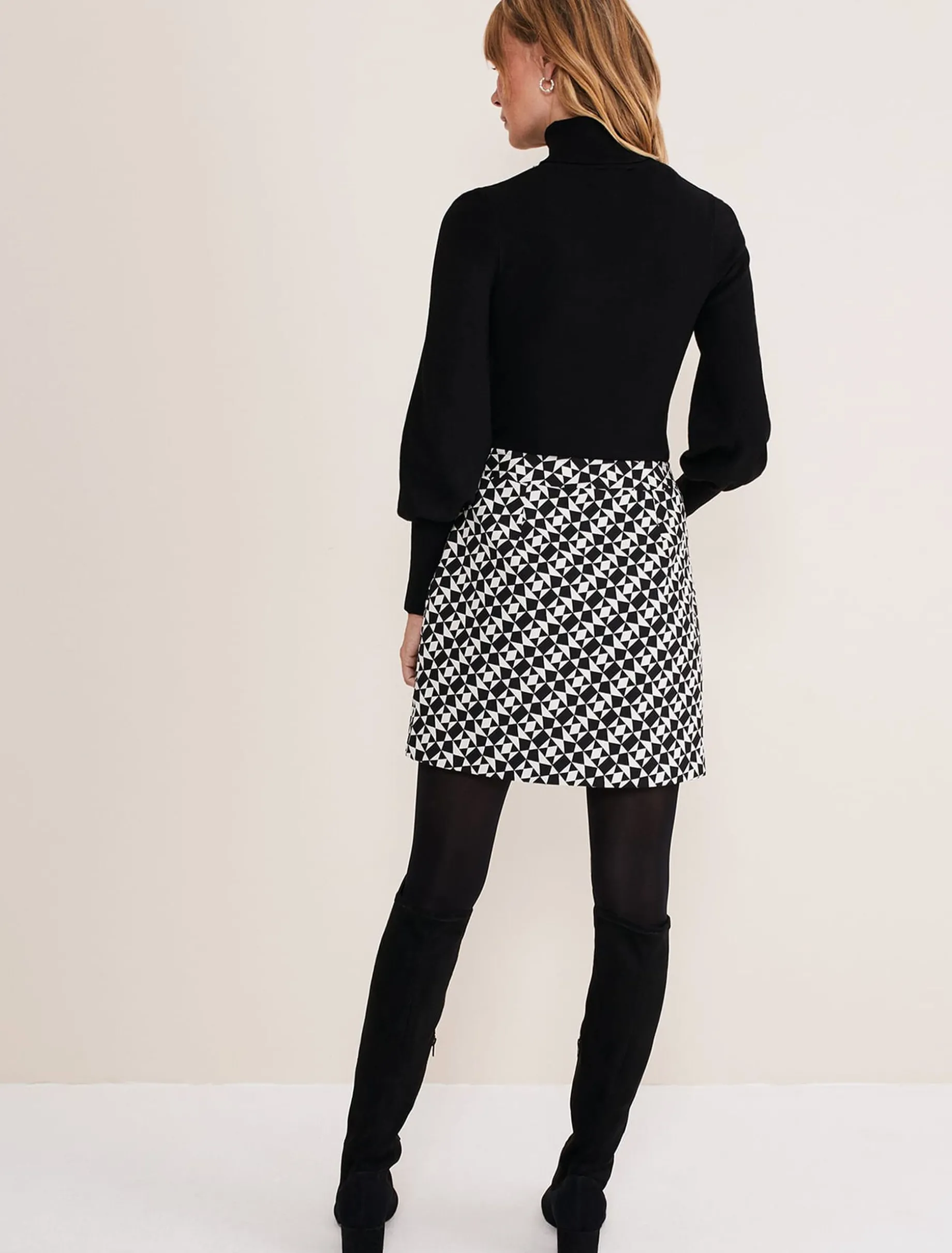 Bregitta Geo Mini Jacquard Skirt