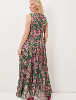 Brianna Pleated Print Dress