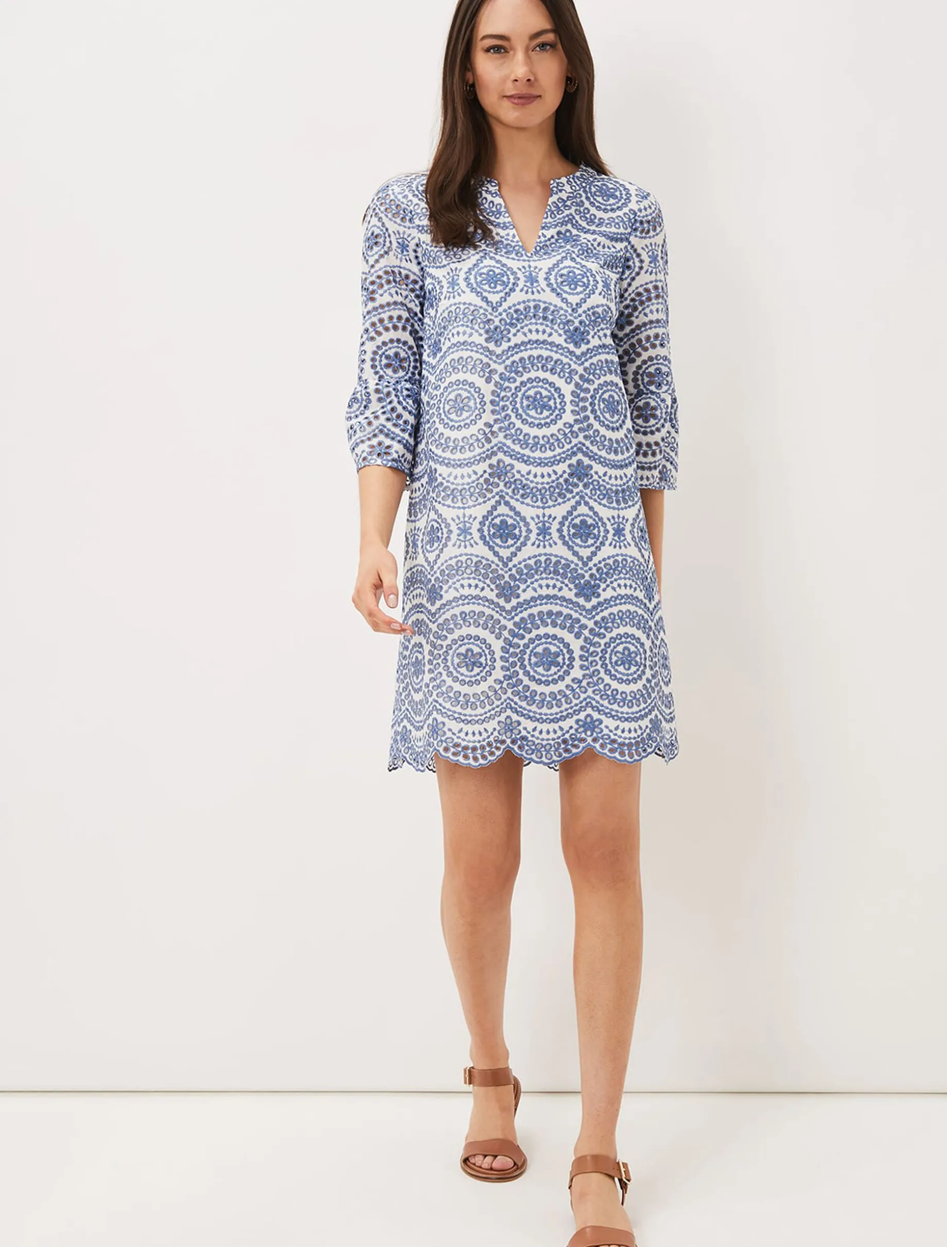 Brianne Broderie Shift Dress