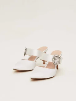 Bridal Jewel Trim Mule Shoe