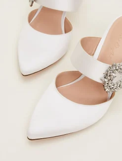 Bridal Jewel Trim Mule Shoe