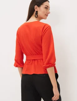Brigitte Wrap Buckle Top