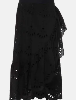 Broderie Wrap Maxi Skirt