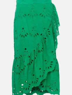 Broderie Wrap Maxi Skirt