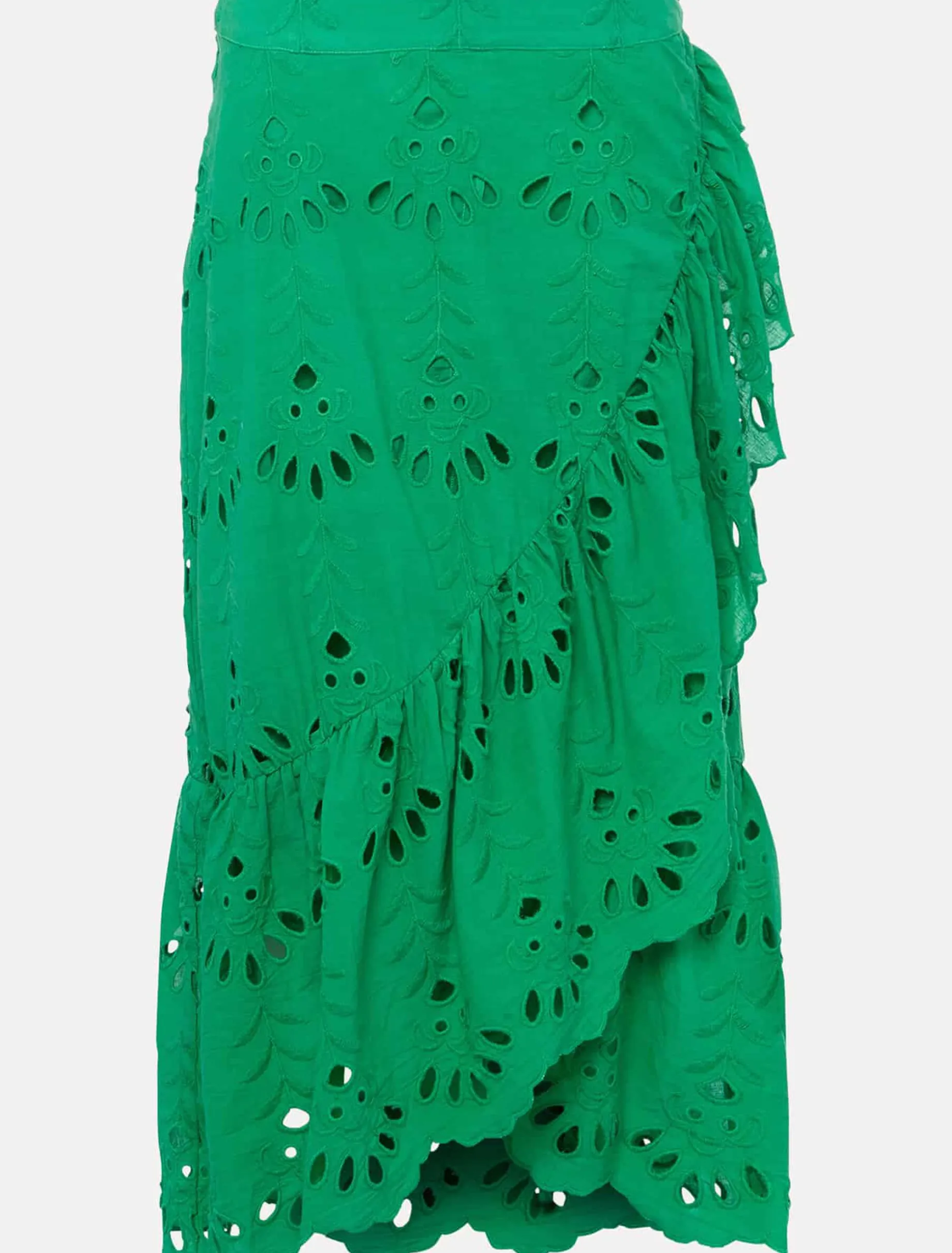 Broderie Wrap Maxi Skirt