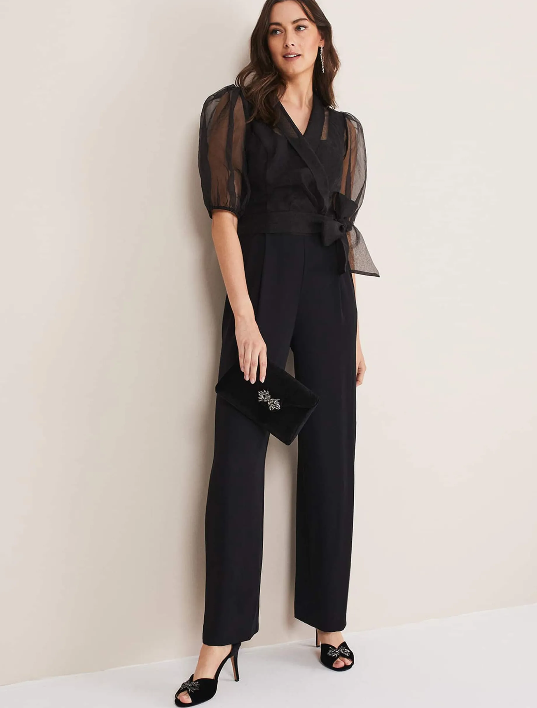 Brontie Puff Sleeve Wide Leg Jumpsuit