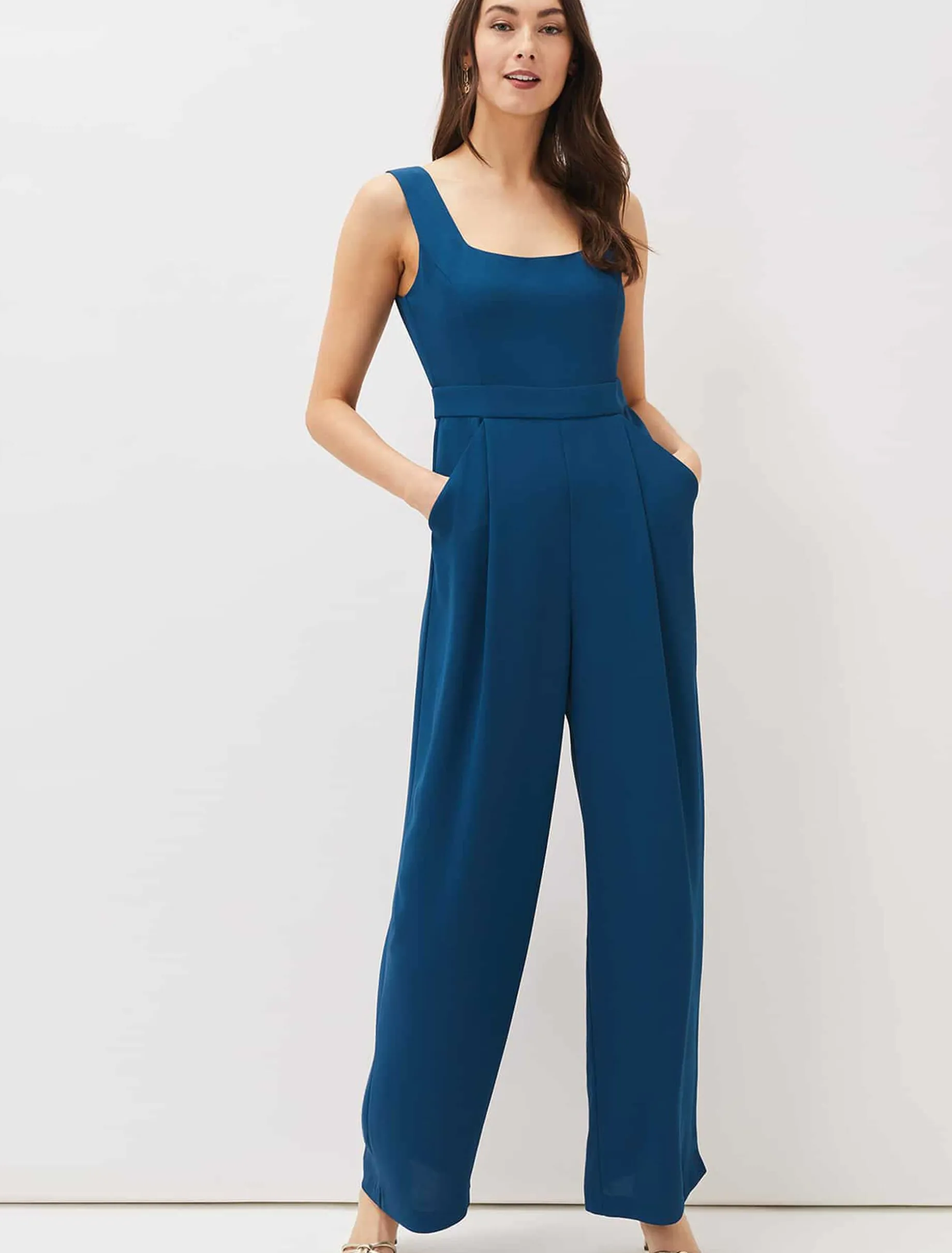 Brontie Puff Sleeve Wide Leg Jumpsuit