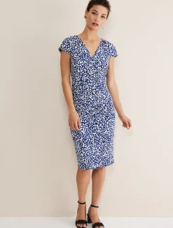 Brooke Printed Wrap Dress