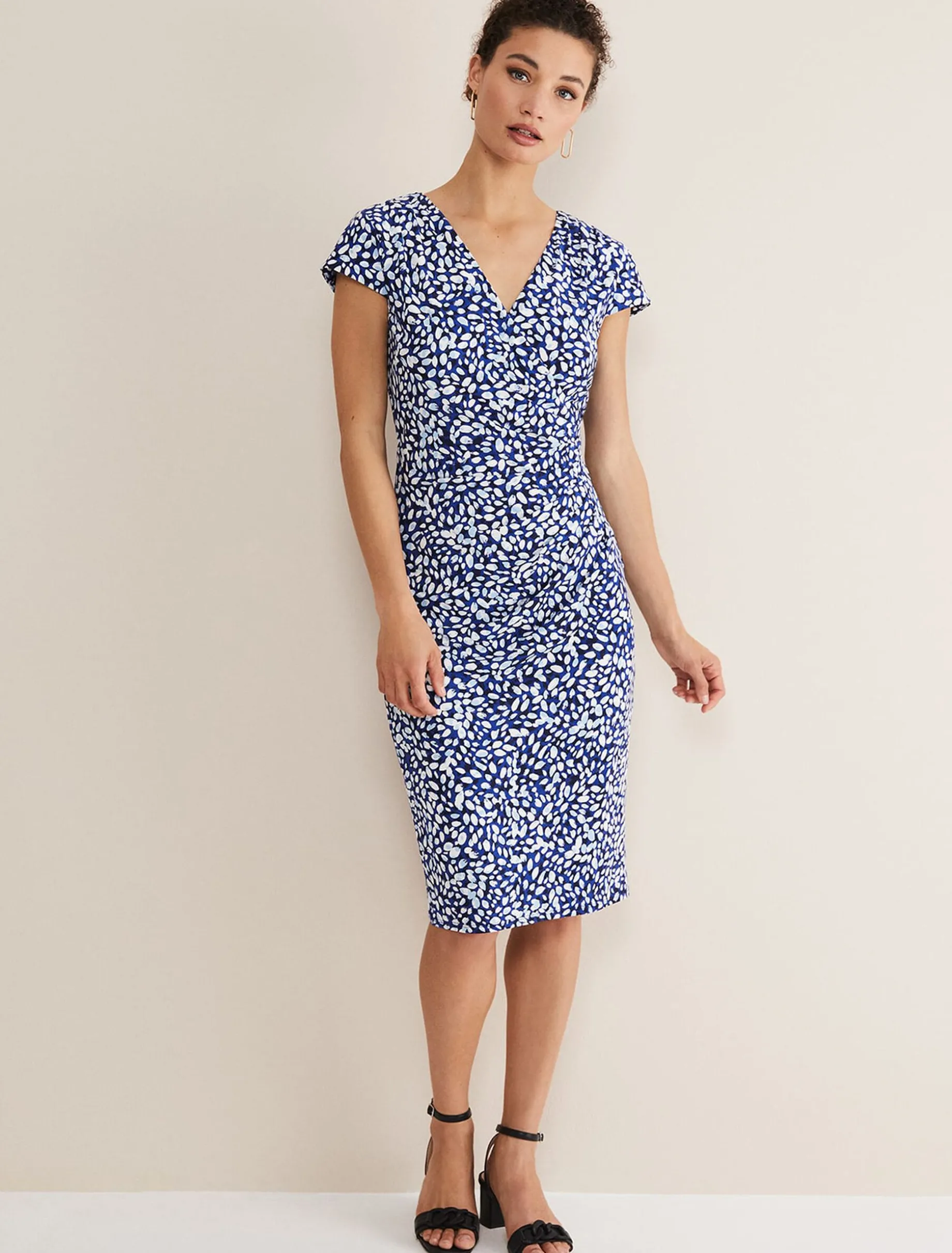Brooke Printed Wrap Dress