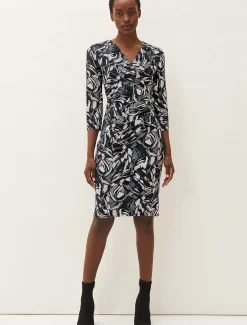 Bryony Abstract Print Jersey Dress