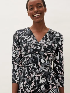 Bryony Abstract Print Jersey Dress