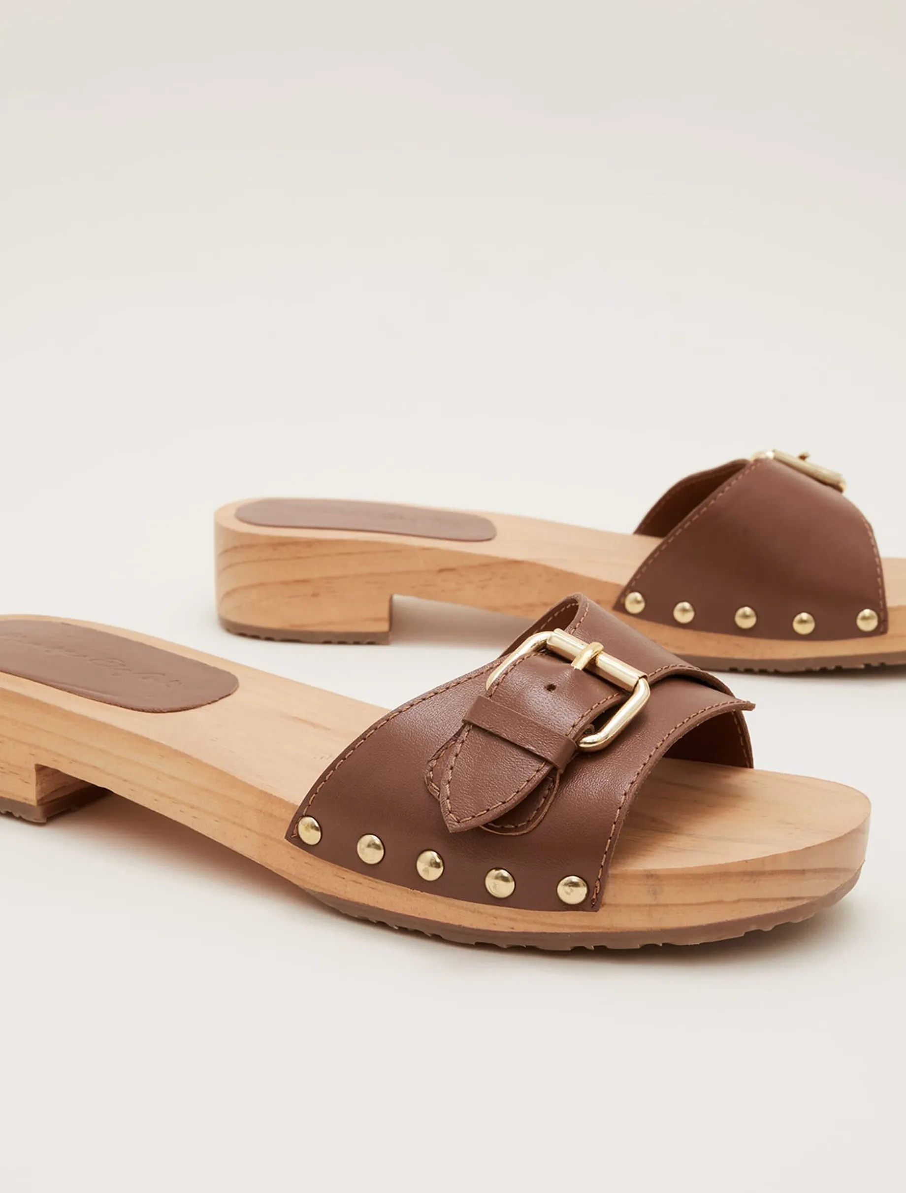 Buckle Front Clog Sandal