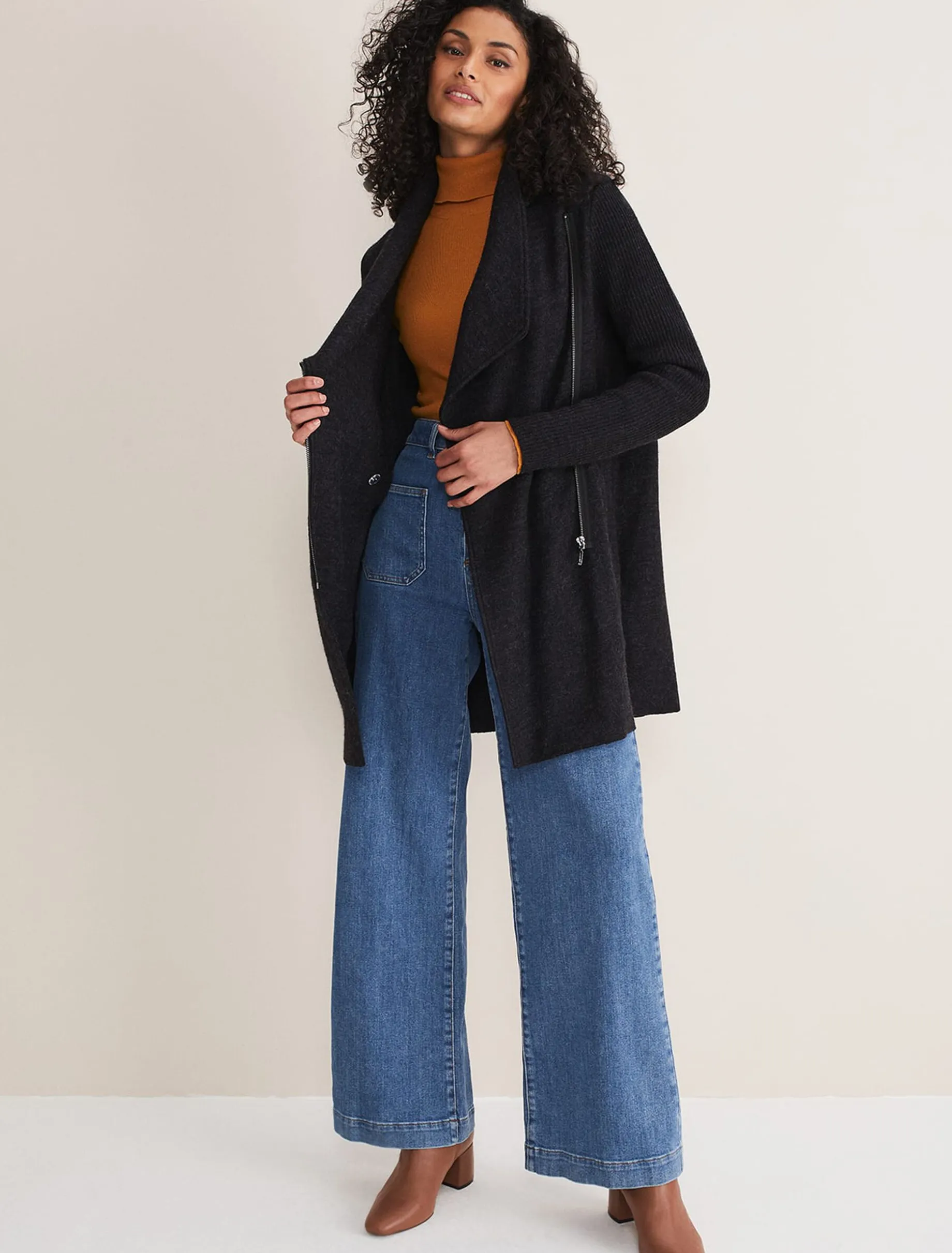 Byanca Zip Knit Coat