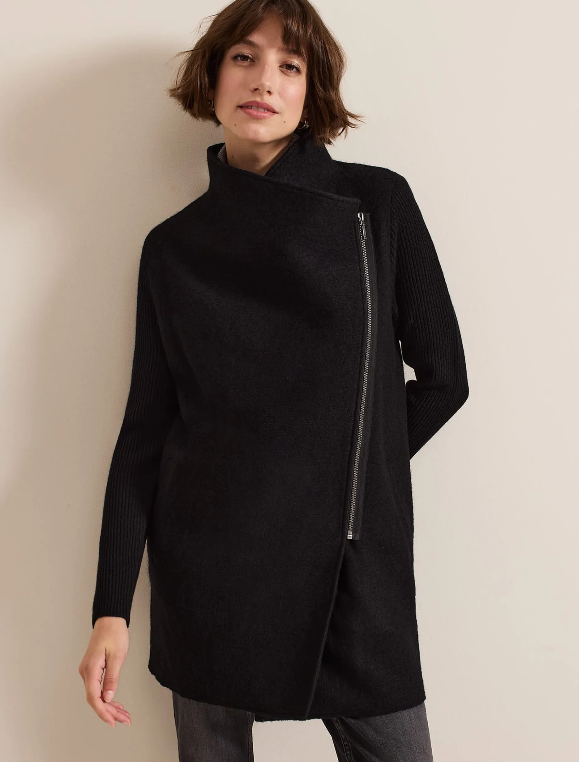 Byanca Zip Knit Coat