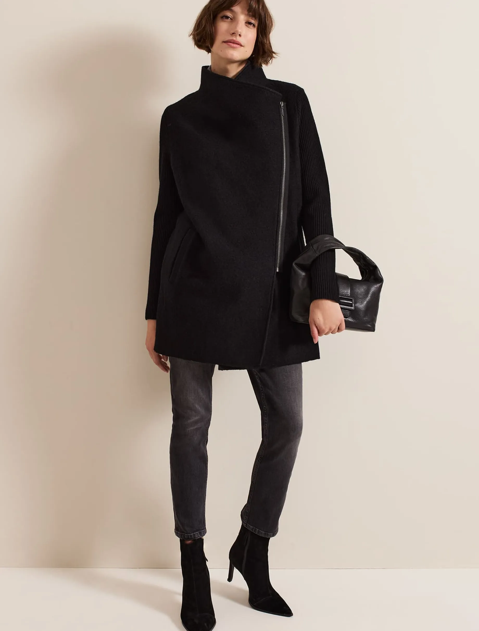 Byanca Zip Knit Coat
