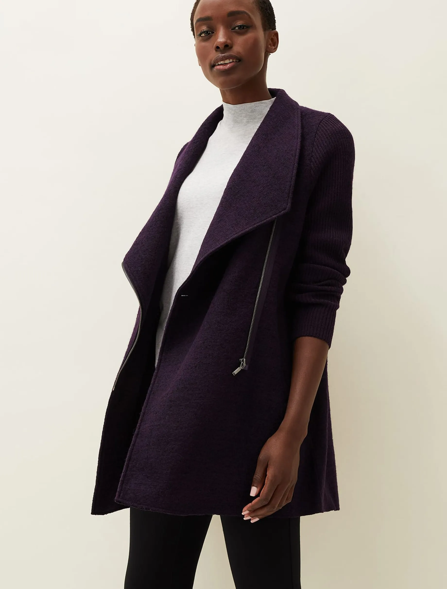 Byanca Zip Knit Coat