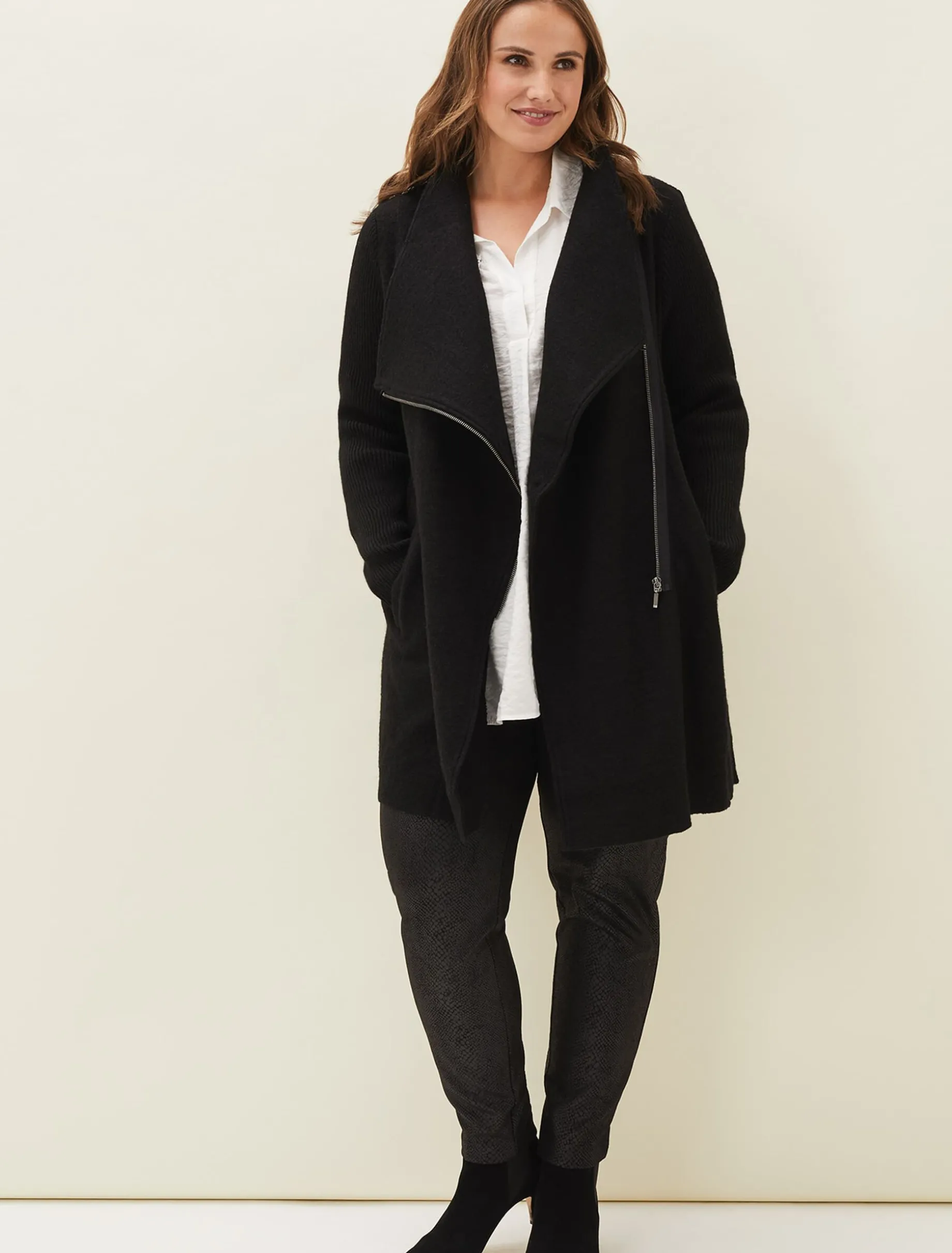 Byanca Zip Knit Coat