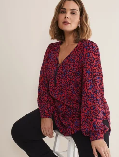 Caelen Printed Tunic Blouse