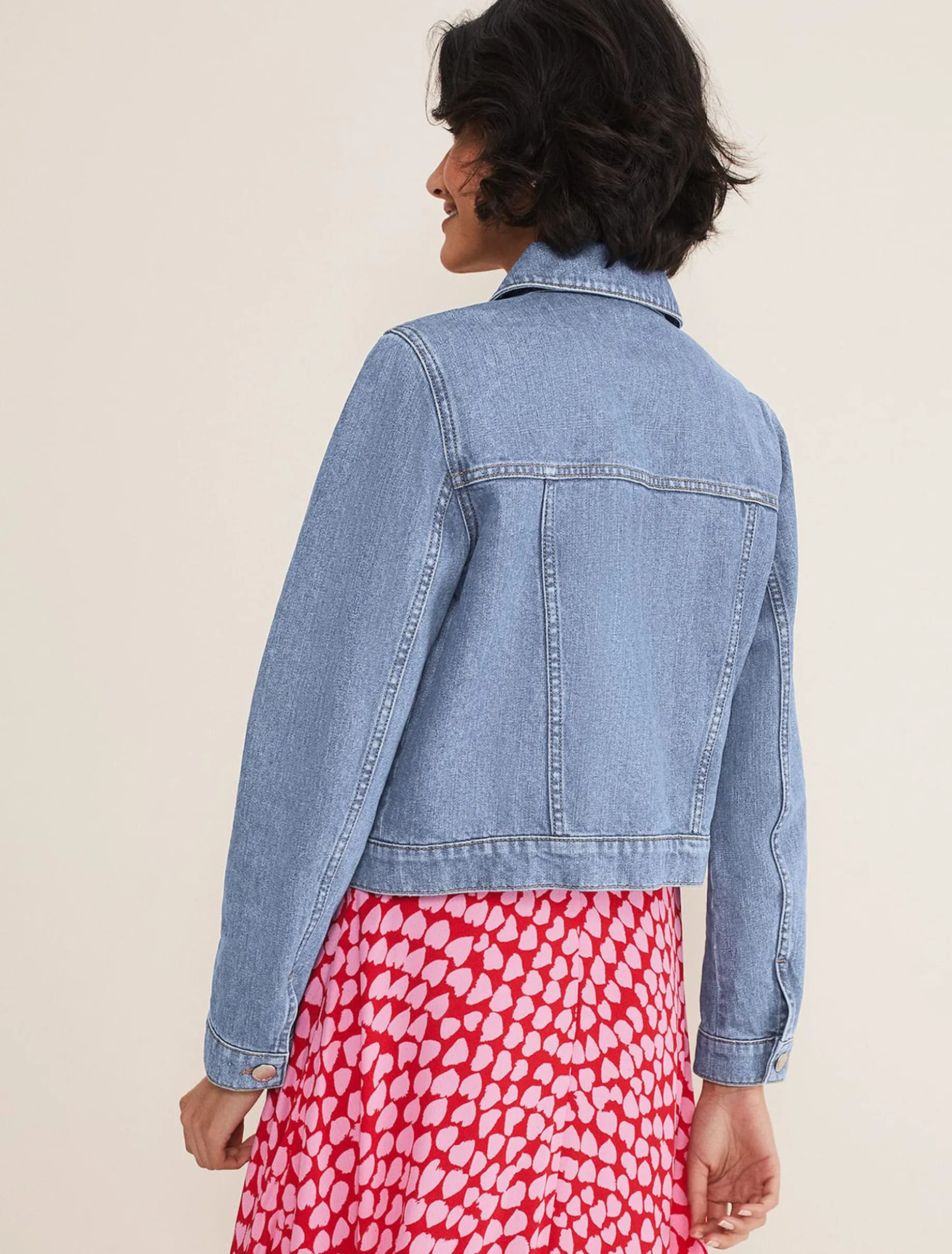 Caitlin Cropped Denim Jacket