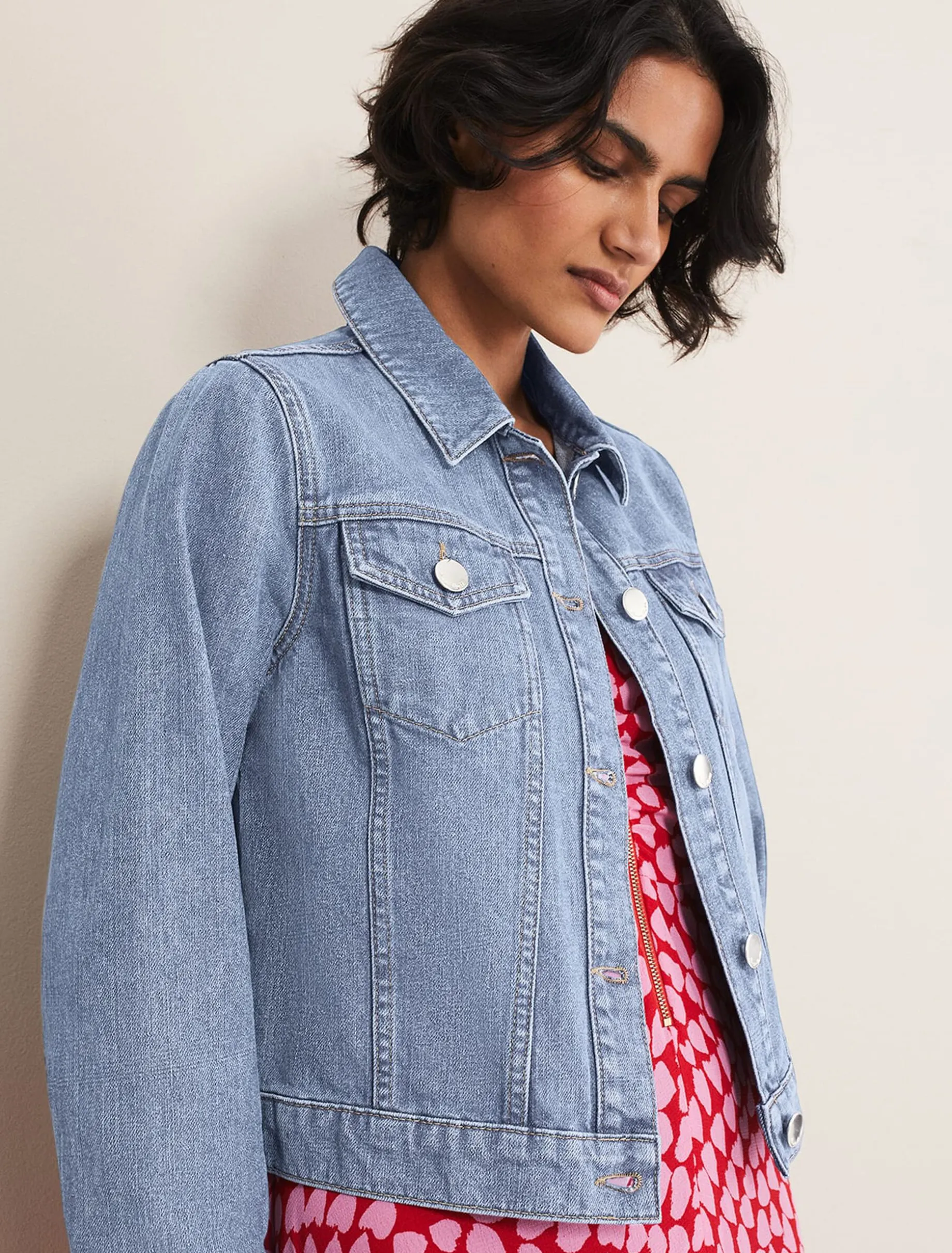 Caitlin Cropped Denim Jacket