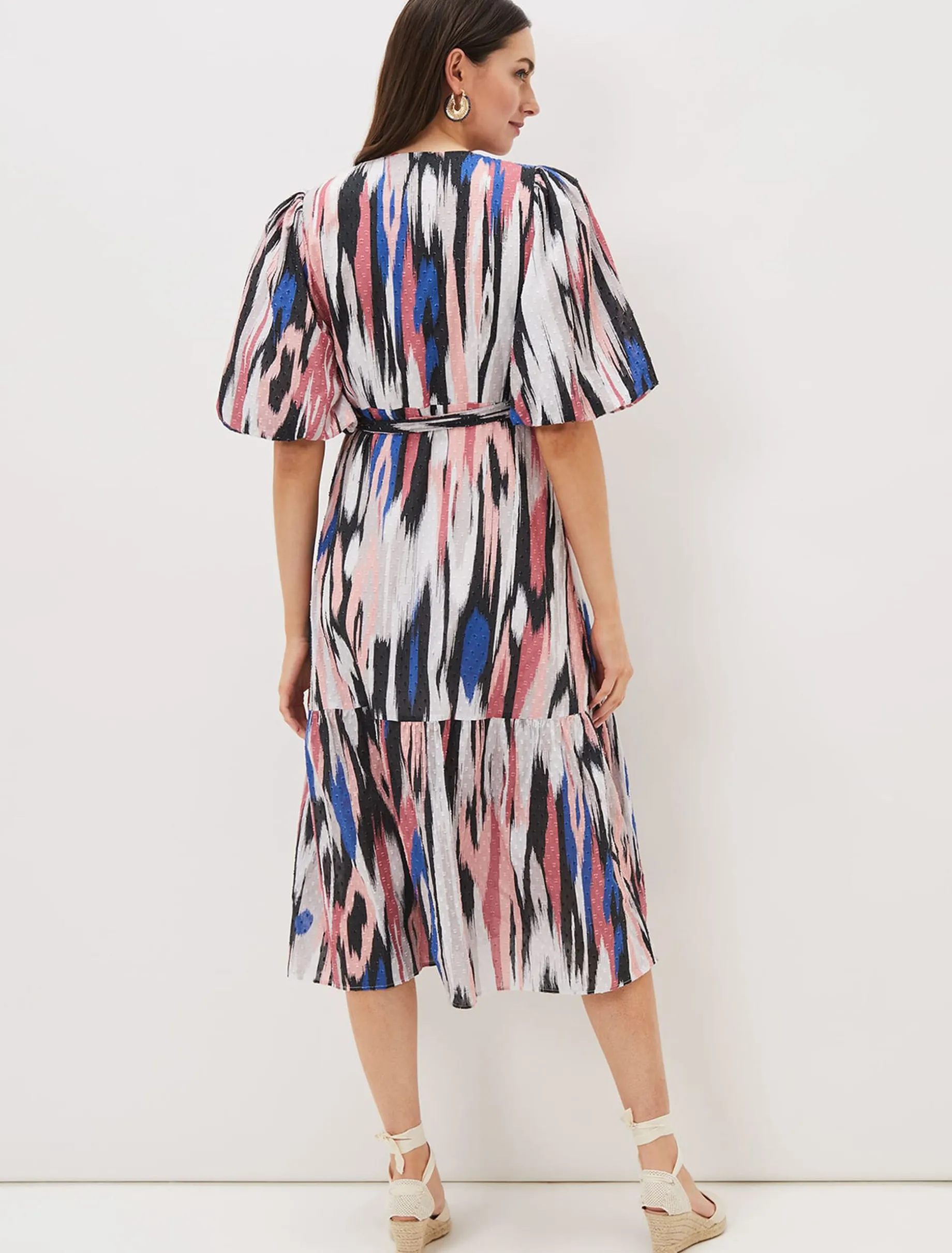 Caityln Cotton Wrap Midi Dress