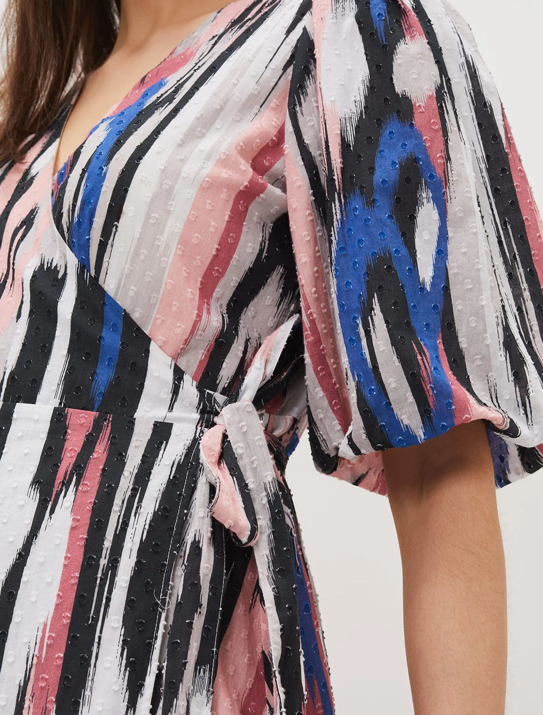 Caityln Cotton Wrap Midi Dress