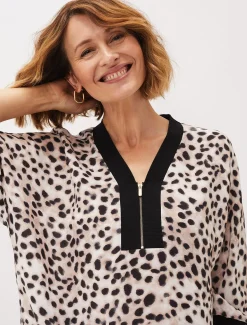 Calla Leopard Print Blouse