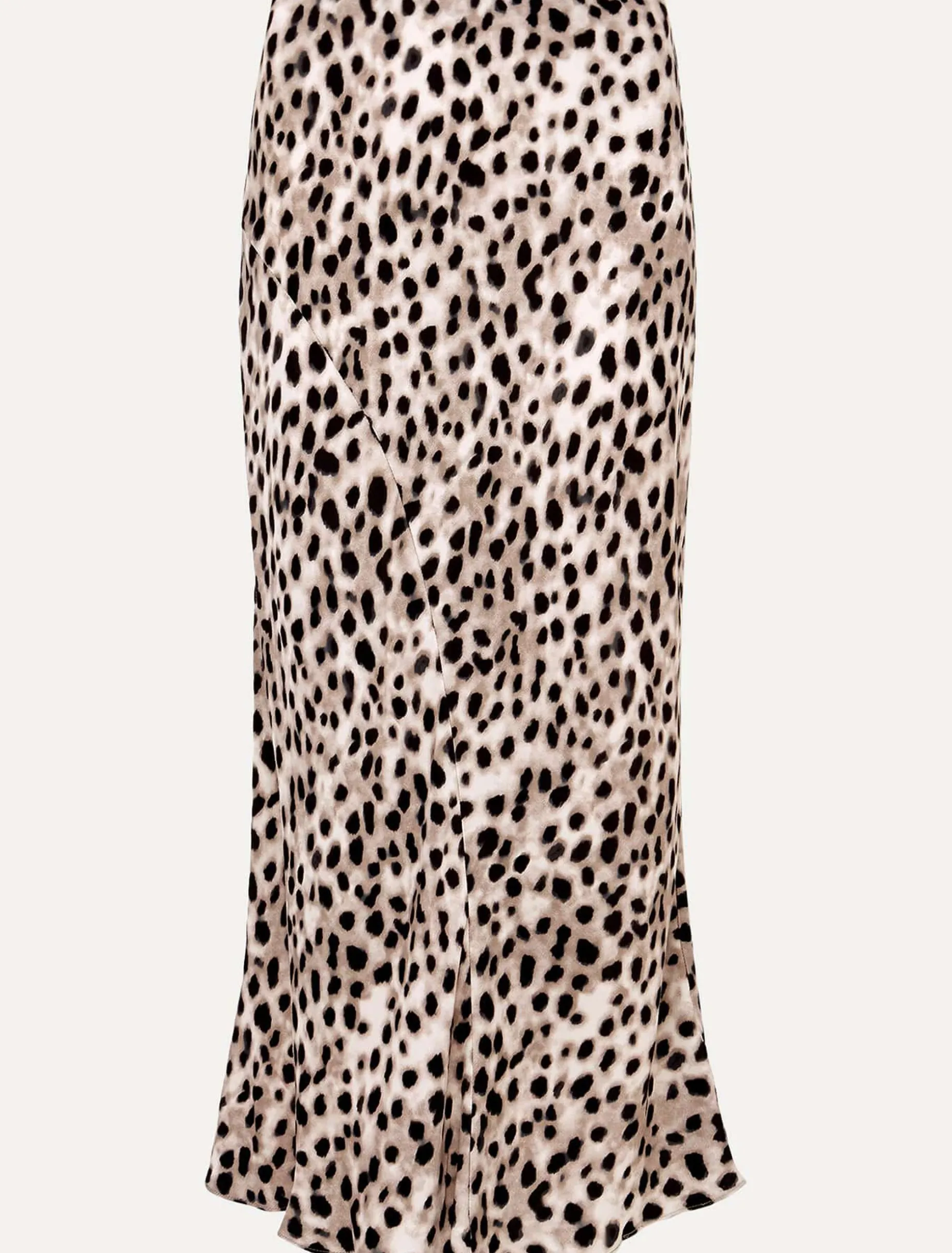 Calla Leopard Print Satin Midi Skirt