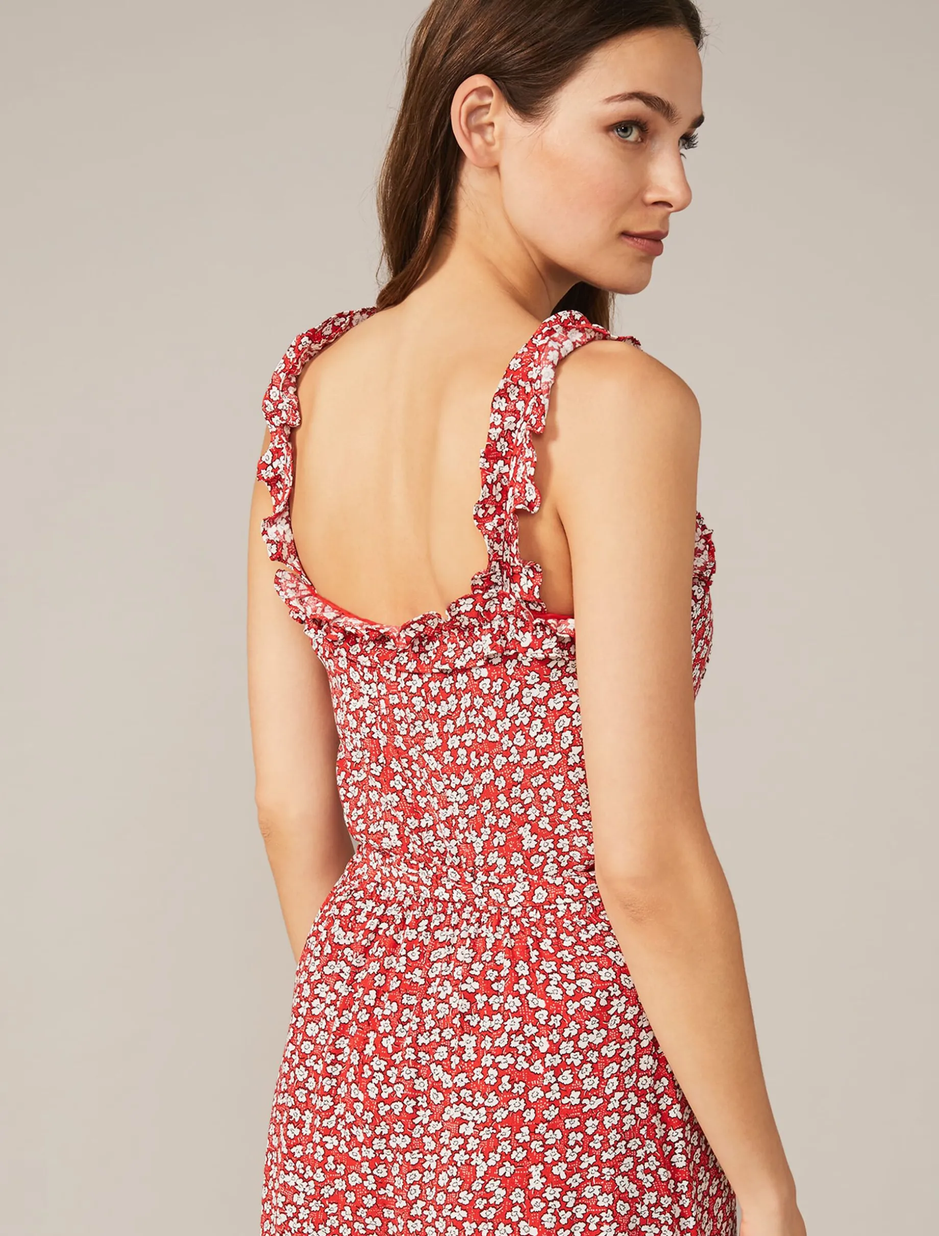 Callista Ditsy Floral Frill Cami Blouse