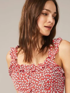 Callista Ditsy Floral Frill Cami Blouse