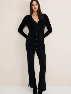 Camille Ribbed Longline Cardigan