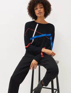 Candice Abstract Print Fine Knit Jumper