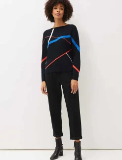 Candice Abstract Print Fine Knit Jumper