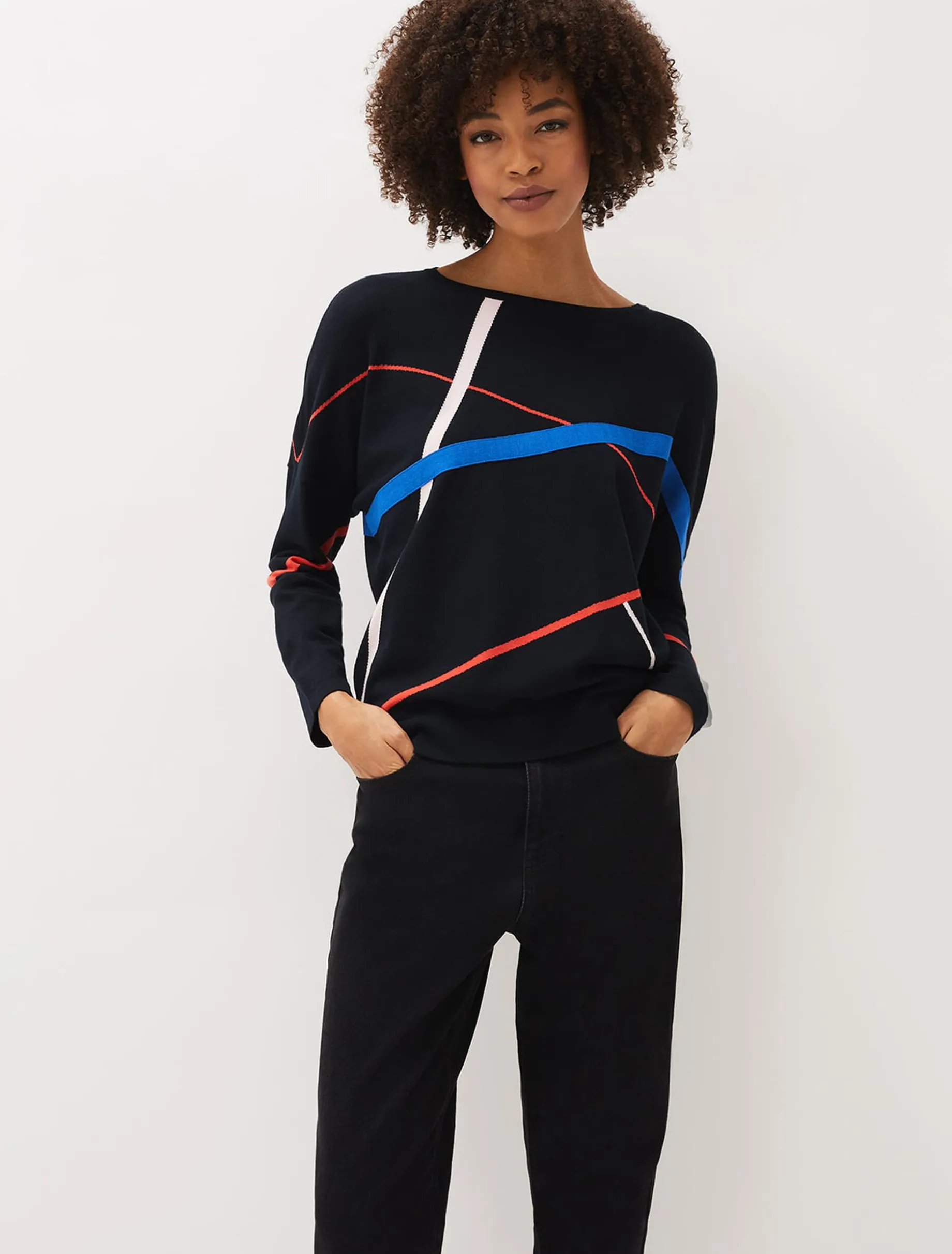 Candice Abstract Print Fine Knit Jumper