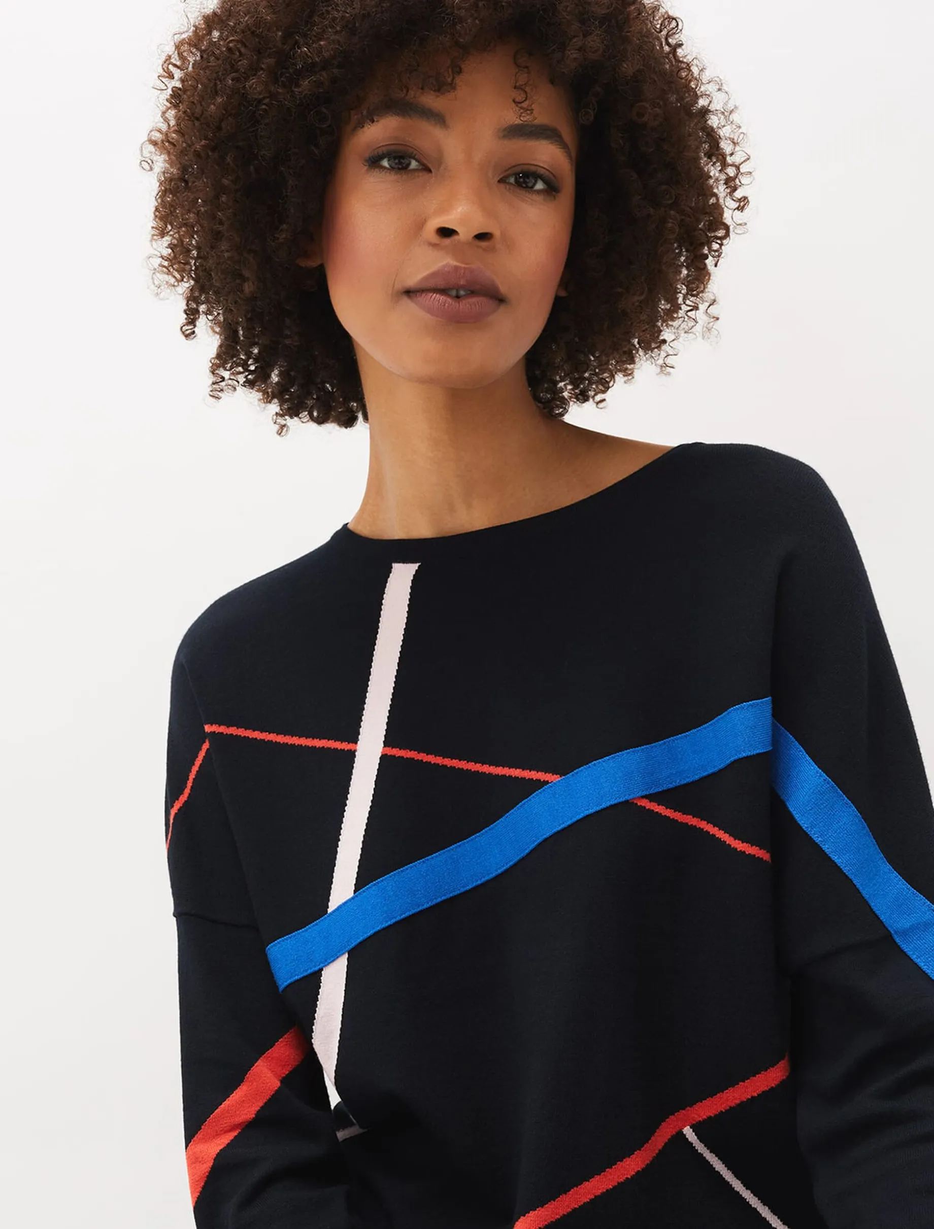 Candice Abstract Print Fine Knit Jumper