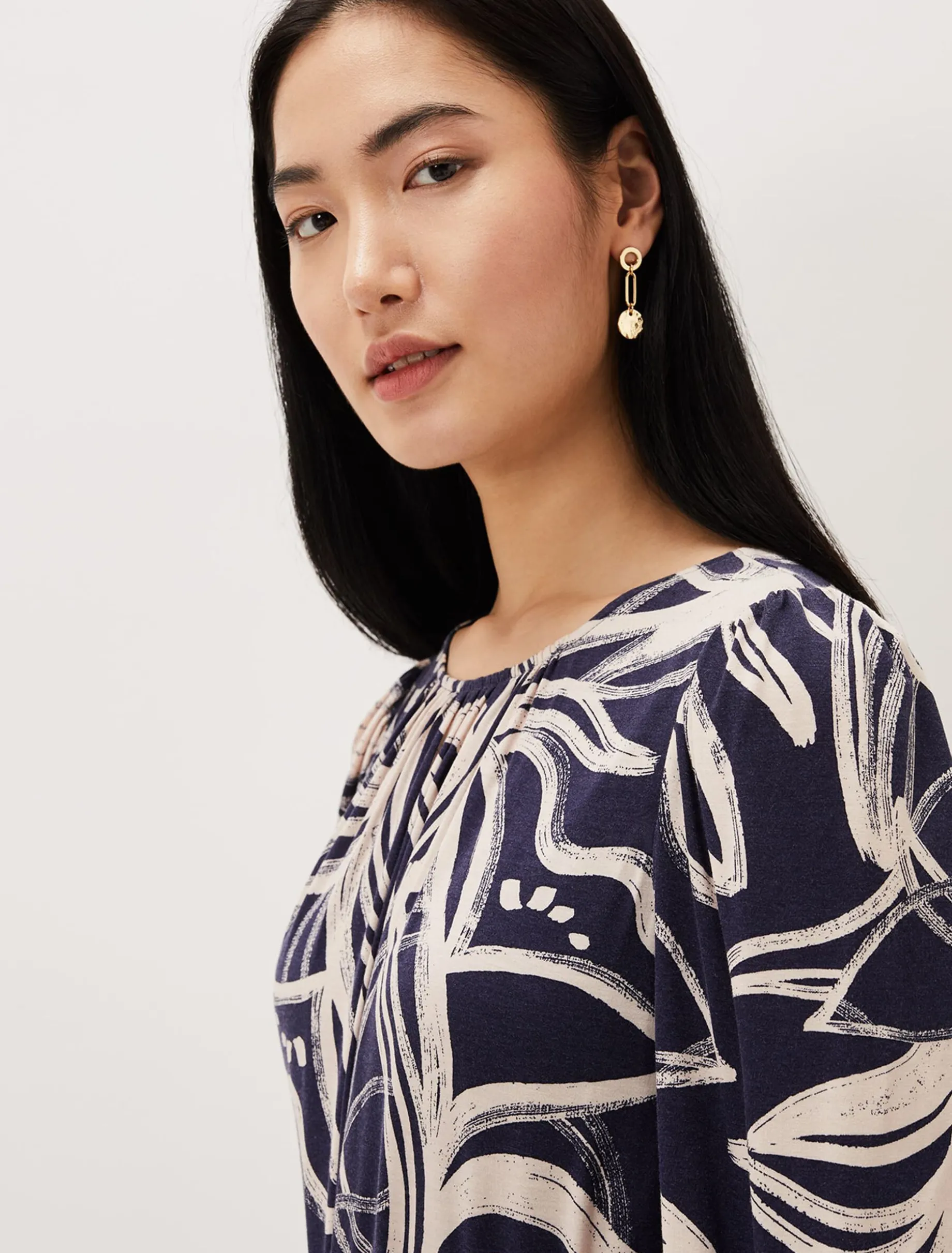Carley Print Jersey Midi Dress