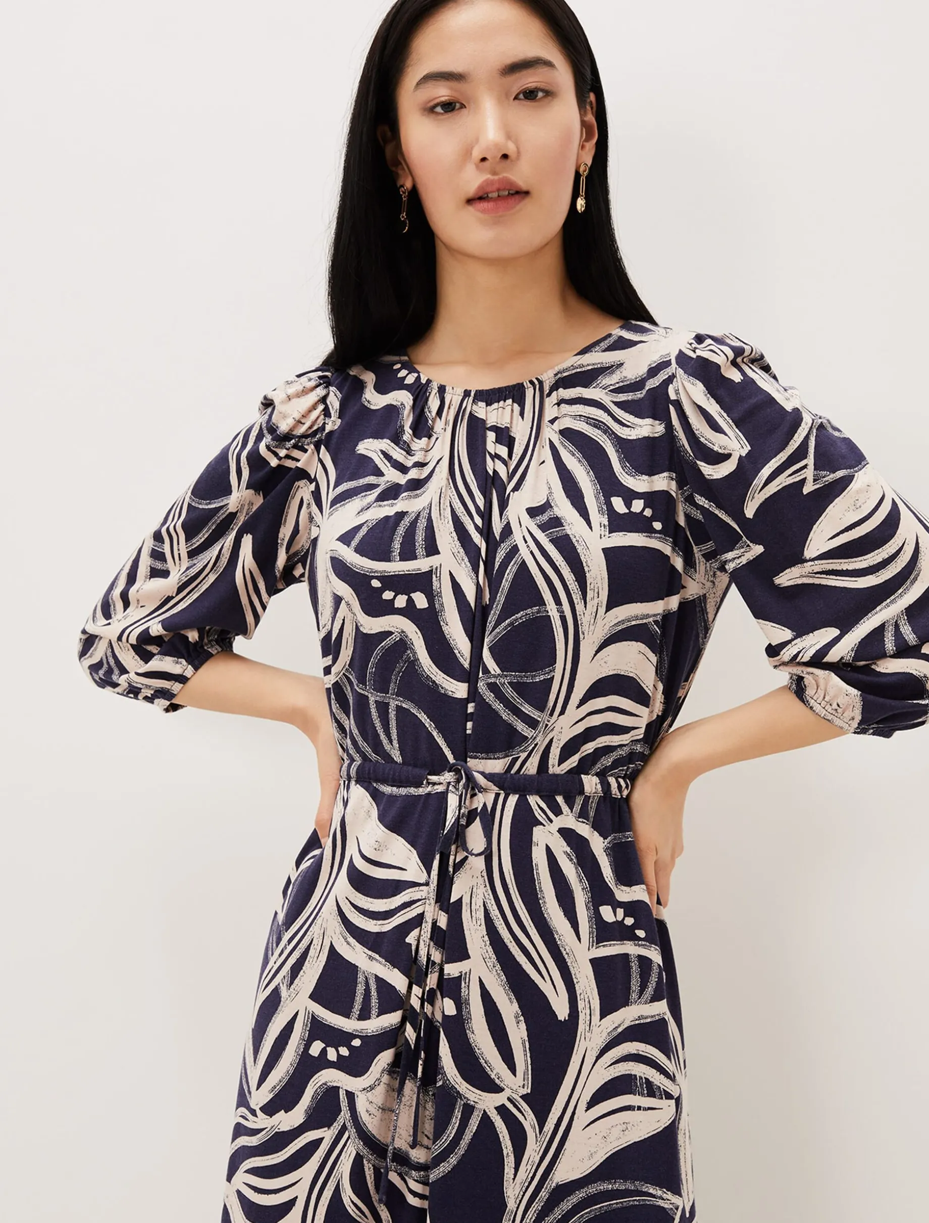 Carley Print Jersey Midi Dress