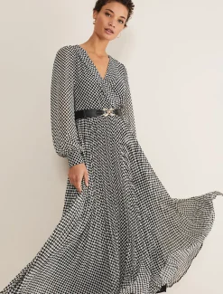 Carmen Checked Midaxi Dress