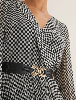 Carmen Checked Midaxi Dress