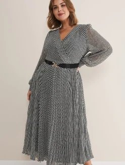 Carmen Checked Midaxi Dress