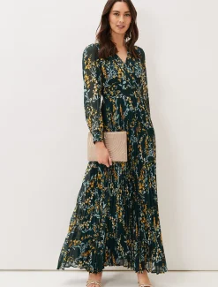Carmen Pleated Maxi Dress