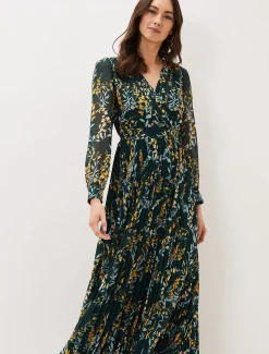 Carmen Pleated Maxi Dress