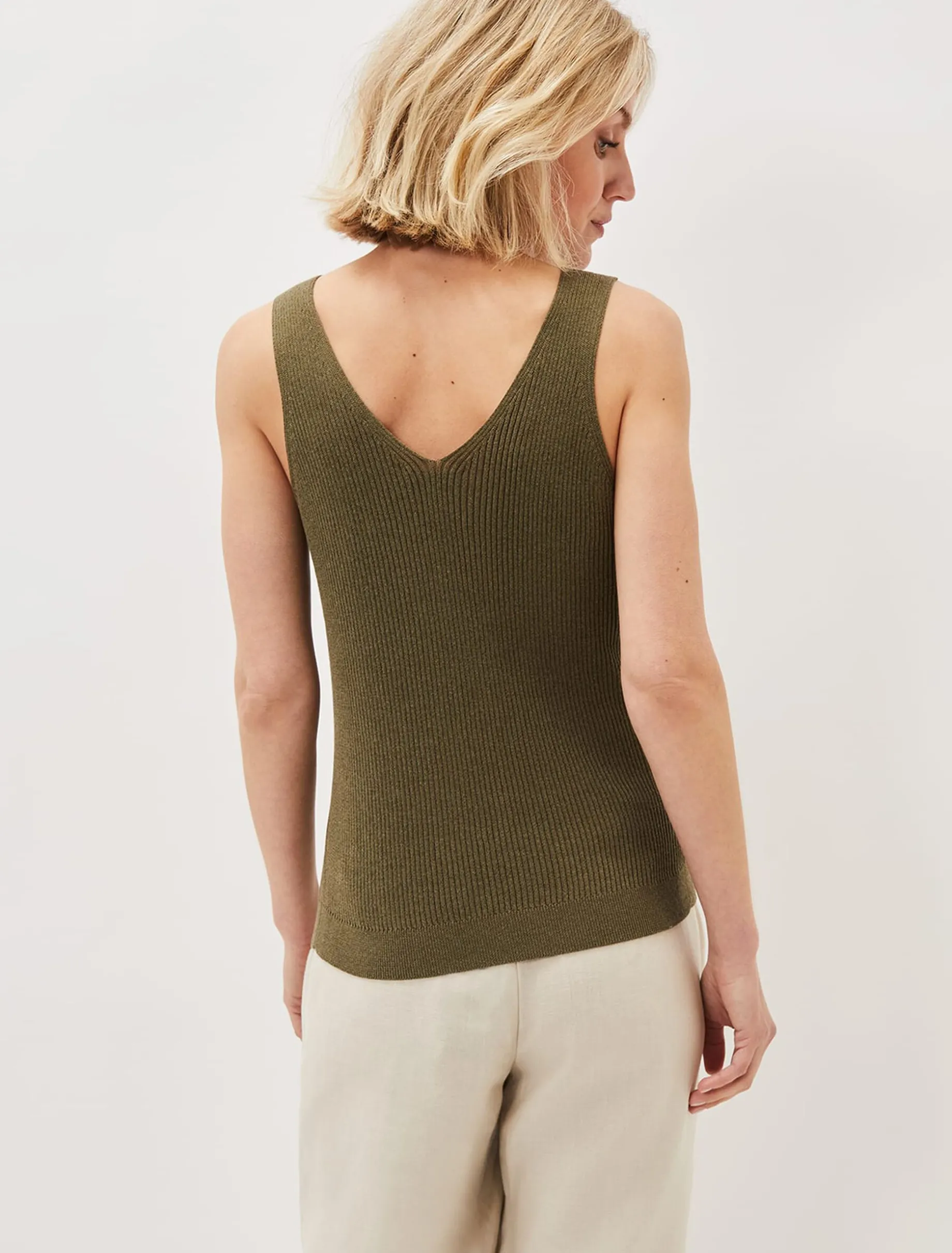 Caryl Ribbed Vest Top