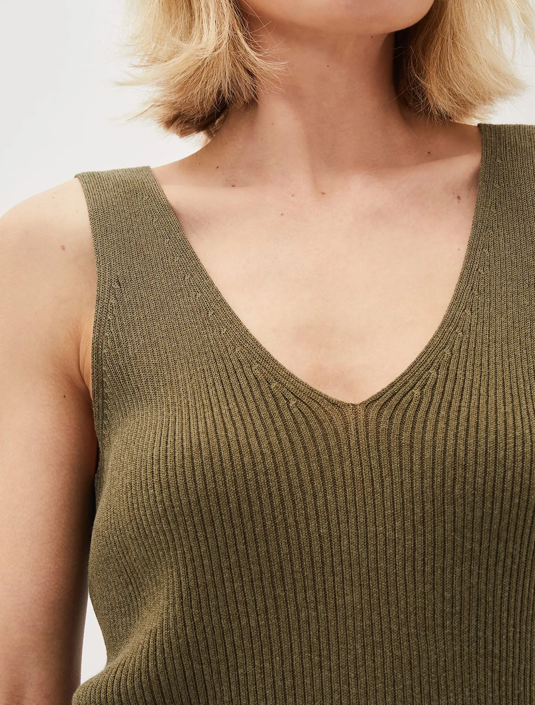 Caryl Ribbed Vest Top