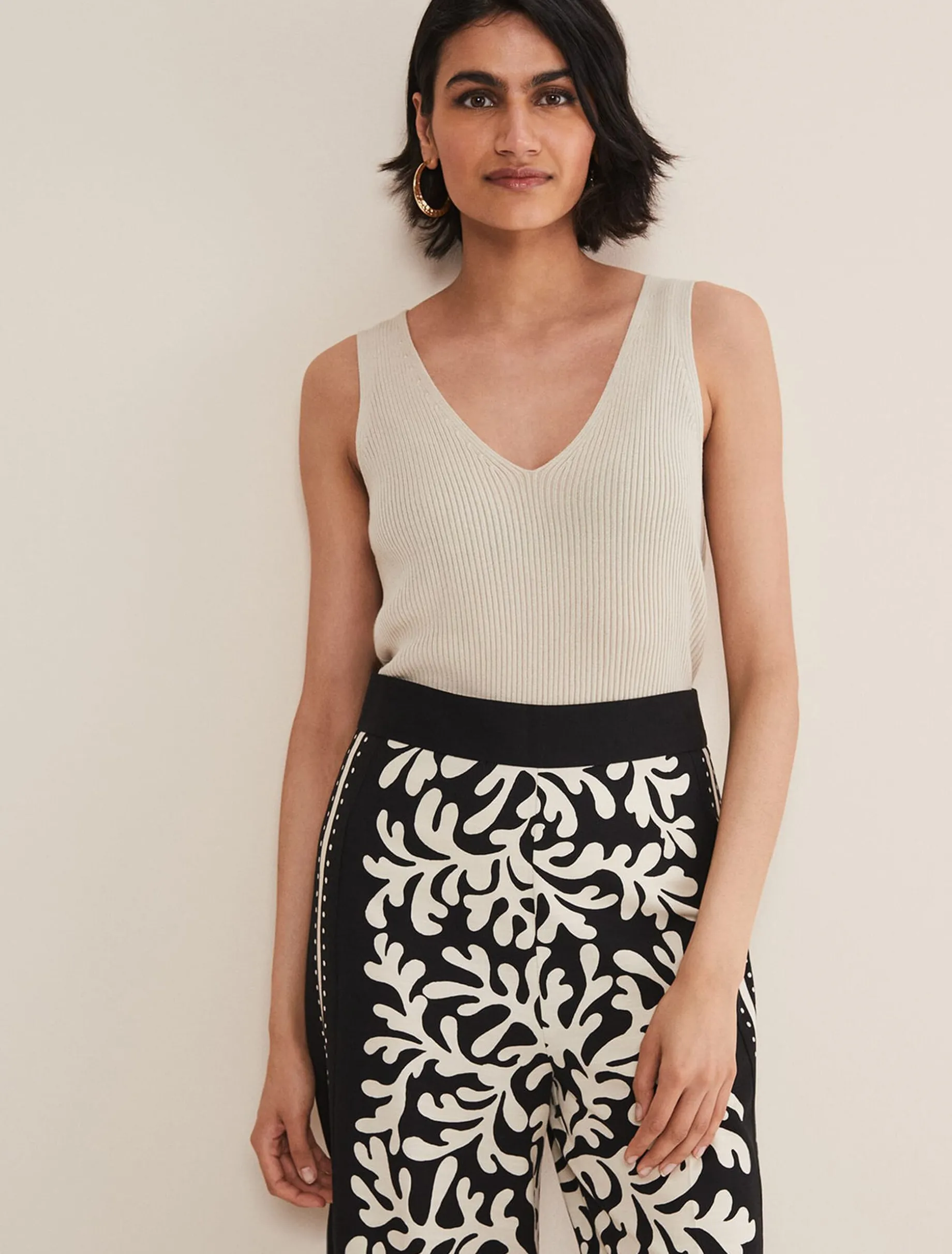 Caryl Ribbed Vest Top